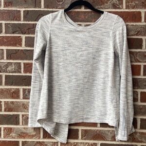 ZYIA Light Gray Long Sleeve Top with Open Back
